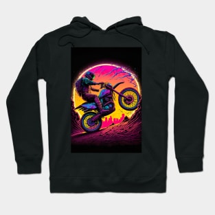 Cyber Future Dirt Bike With Neon Colors Hoodie